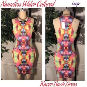 ❌SOLD ❌Nameless water colored racer back dress
